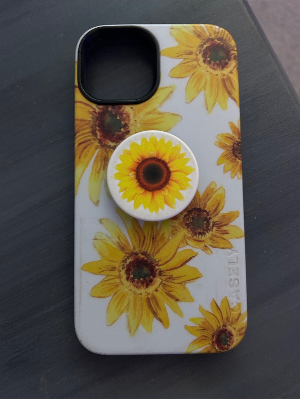Casely iPhone 14 Case | Golden Garden | Yellow Sunflower |Bold Protective Design